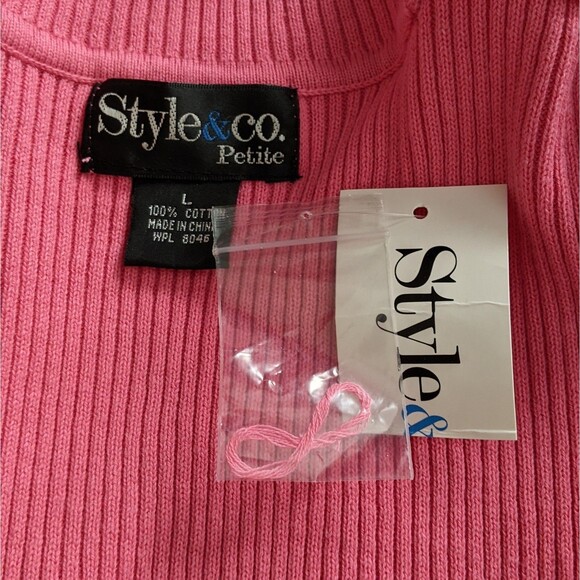 Style & Co Pink Pullover Sweater Petite Large (12-14) P Primrose NEW - Picture 5 of 9